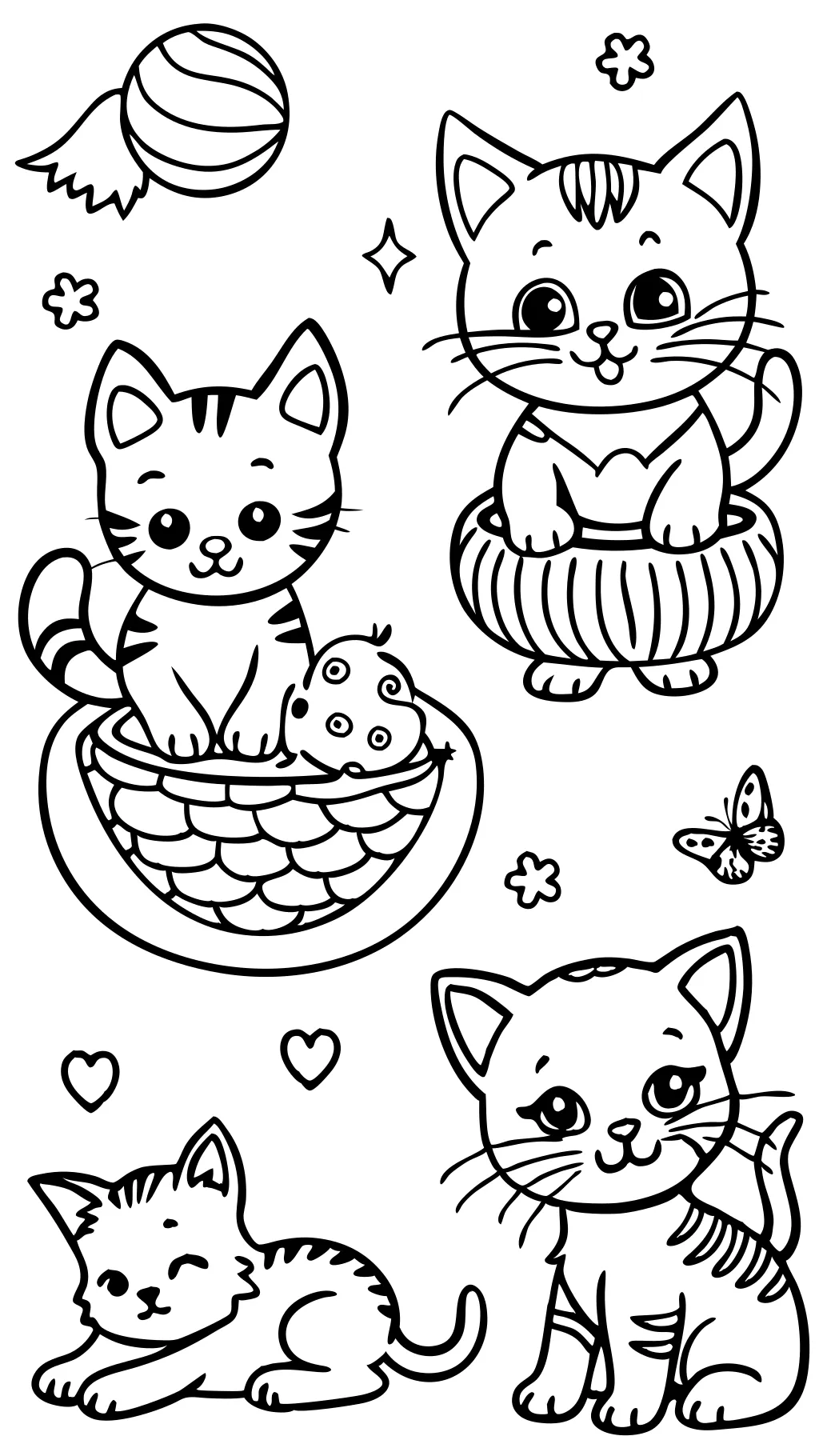 coloriages de chatons